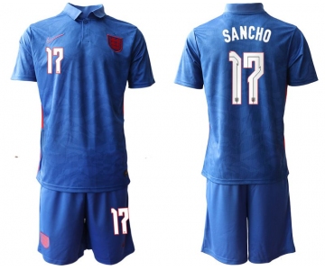 Men 2020-2021 European Cup England away blue 17 Nike Soccer Jersey