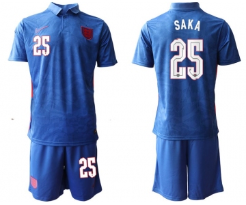 Men 2020-2021 European Cup England away blue 25 Nike Soccer Jersey