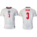 Men 2020-2021 European Cup England home aaa version white 3 Nike Soccer Jersey
