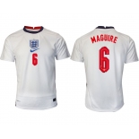 Men 2020-2021 European Cup England home aaa version white 6 Nike Soccer Jersey