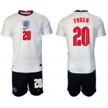 Men 2020-2021 European Cup England home white 20 Nike Soccer Jersey