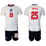 Men 2020-2021 European Cup England home white 25 Nike Soccer Jersey