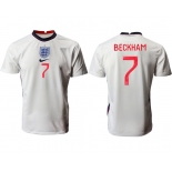 Men 2021 Europe England home AAA version 7 white soccer jerseys