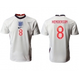 Men 2021 Europe England home AAA version 8 white soccer jerseys
