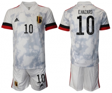 Men 2021 European Cup Belgium away white 10 Soccer Jersey