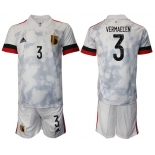 Men 2021 European Cup Belgium away white 3 Soccer Jersey