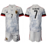 Men 2021 European Cup Belgium away white 7 Soccer Jersey