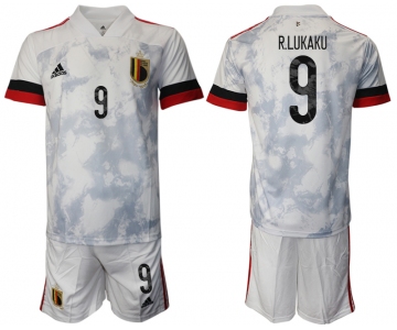Men 2021 European Cup Belgium away white 9 Soccer Jersey