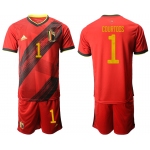 Men 2021 European Cup Belgium home red 1 Soccer Jersey