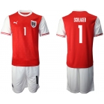 Men 2020-2021 European Cup Austria home red 1 Soccer Jersey