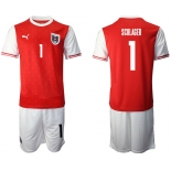 Men 2020-2021 European Cup Austria home red 1 Soccer Jersey