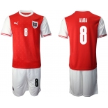 Men 2020-2021 European Cup Austria home red 8 Soccer Jersey