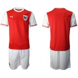 Men 2020-2021 European Cup Austria home red blank Soccer Jersey
