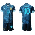 Men 2020-2021 Season National team Argentina away blue 10 Soccer Jersey