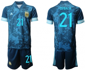 Men 2020-2021 Season National team Argentina away blue 21 Soccer Jersey