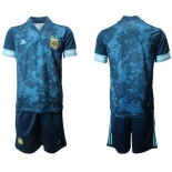 Men 2020-2021 Season National team Argentina away blue Soccer Jersey