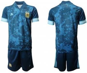 Men 2020-2021 Season National team Argentina away blue Soccer Jersey