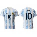 Men 2020-2021 Season National team Argentina home aaa version white 10 Soccer Jersey1