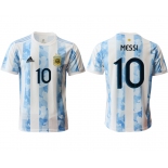 Men 2020-2021 Season National team Argentina home aaa version white 10 Soccer Jersey1