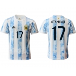 Men 2020-2021 Season National team Argentina home aaa version white 17 Soccer Jersey