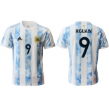 Men 2020-2021 Season National team Argentina home aaa version white 9 Soccer Jersey