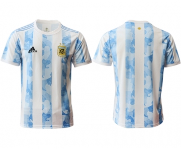 Men 2020-2021 Season National team Argentina home aaa version white Soccer Jersey1