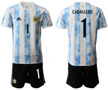 Men 2020-2021 Season National team Argentina home white 1 Soccer Jersey