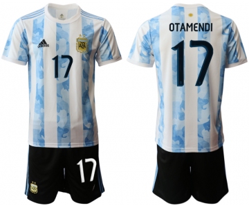 Men 2020-2021 Season National team Argentina home white 17 Soccer Jersey
