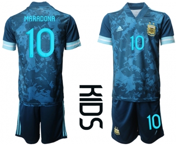 Youth 2020-2021 Season National team Argentina awya blue 10 Soccer Jersey