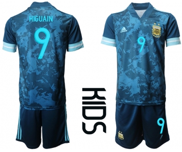 Youth 2020-2021 Season National team Argentina awya blue 9 Soccer Jersey
