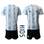 Youth 2020-2021 Season National team Argentina home white Soccer Jersey