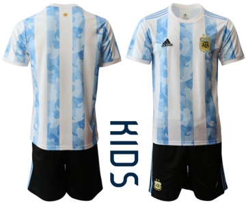 Youth 2020-2021 Season National team Argentina home white Soccer Jersey