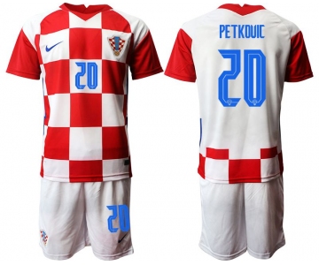 Men 2020-2021 European Cup Croatia home red 20 Nike Soccer Jersey