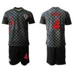 Men 2021 European Cup Croatia black away 4 Soccer Jerseys