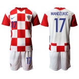 Men 2021 European Cup Croatia white home 17 Soccer Jerseys