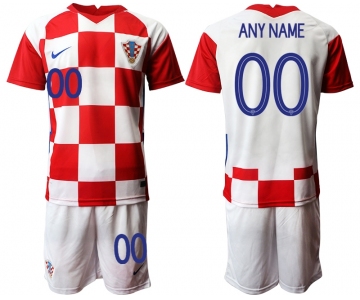 Men 2021 European Cup Croatia white home customized Soccer Jerseys