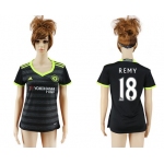 2016-17 Chelsea #18 REMY Away Soccer Women's Black AAA+ Shirt