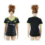 2016-17 Chelsea Blank or Custom Away Soccer Women's Black AAA+ Shirt