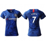 Women 2019-2020 club Chelsea home aaa version 7 blue Soccer Jerseys