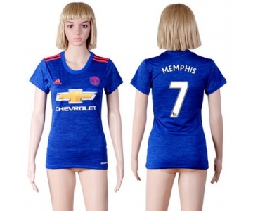 2016-17 Manchester United #7 MEMPHIS Away Soccer Women's Red AAA+ Shirt