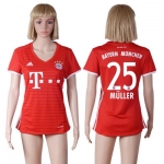 2016-17 Bayern Munich #25 MULLER Home Soccer Women's Red AAA+ Shirt