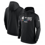 Men's Pittsburgh Steelers 2022 Black Crucial Catch Therma Performance Pullover Hoodie