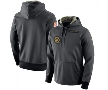 Men's Pittsburgh Steelers Nike Anthracite Salute to Service Player Performance Hoodie