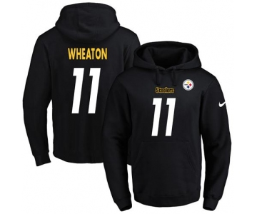 Nike Steelers #11 Markus Wheaton Black Name & Number Pullover NFL Hoodie