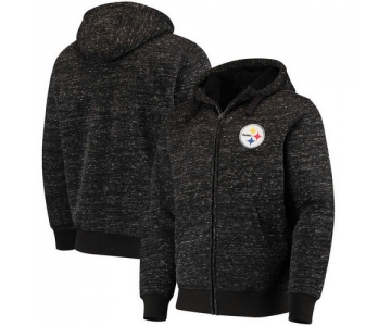Pittsburgh Steelers G-III Sports by Carl Banks Discovery Sherpa Full-Zip Jacket - Heathered Black
