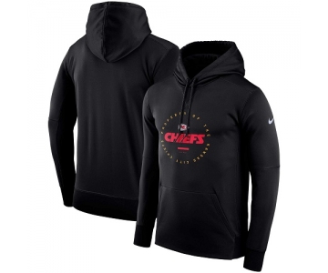 Men's Kansas City Chiefs Nike Black Sideline Property Of Wordmark Logo Performance Pullover Hoodie
