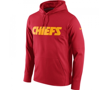 Men's Kansas City Chiefs Nike Red Circuit Wordmark Essential Performance Pullover Hoodie