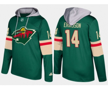 Adidas Minnesota Wild 14 Joel Eriksson Ek Name And Number Green Hoodie