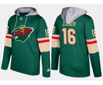 Adidas Minnesota Wild 16 Jason Zucker Name And Number Green Hoodie
