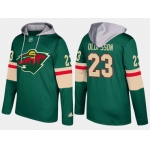 Adidas Minnesota Wild 23 Gustav Olofsson Name And Number Green Hoodie